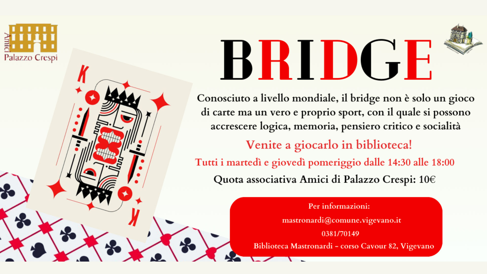 IN BIBLIOTECA… IL RITROVO DEL BRIDGE